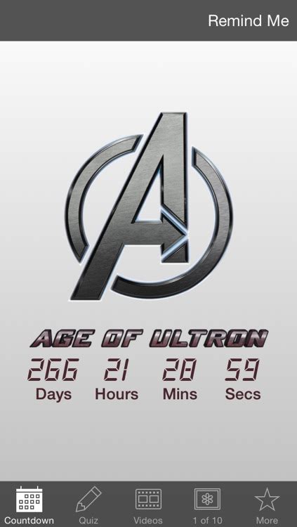 Countdown Avengers Age Of Ultron Edition By Vertebit Llc