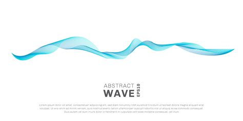 Abstract Wave Lines Blue Color Flowing Isolated On White Background