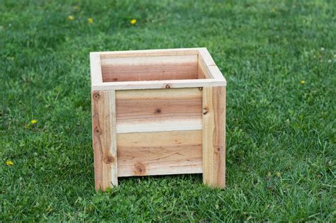 Outdoor Cedar Planter Square Cedar Box Wood Deck Planter Box Etsy