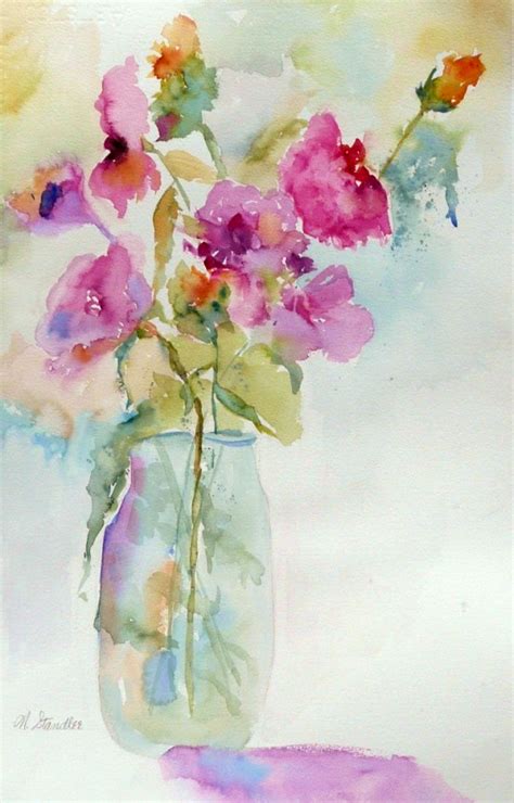 Nancy Standlee Fine Art Watercolor Floral Painting 12102 And The