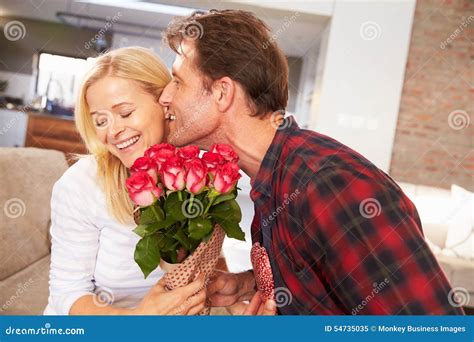 Couple Celebrating Valentines Day Stock Image Image Of Couple Domestic 54735035