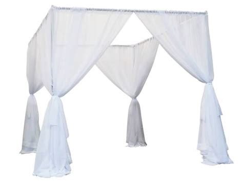 Fusillade.a greenish sheer canopy drapes in. Rent Bamboo Wedding Chuppah | Just 4 Fun Party Rentals ...