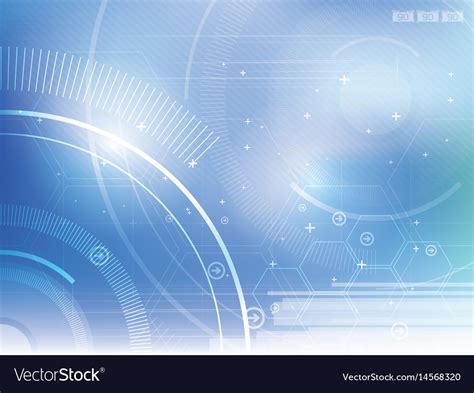 Abstract Background With Technology Shapes Vector Image