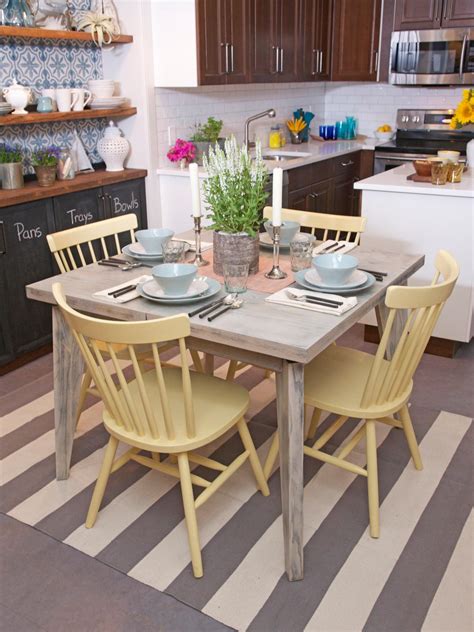 Also, round shapes are ideal if you have small children at home, sure. Coastal Kitchen With Whitewashed Dining Table | HGTV