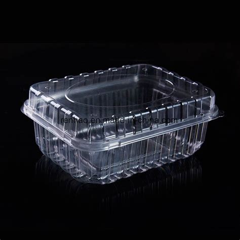 Disposable Plastic Containers Take Away Fast Food Container Fruits Tray Packing Box With Lid