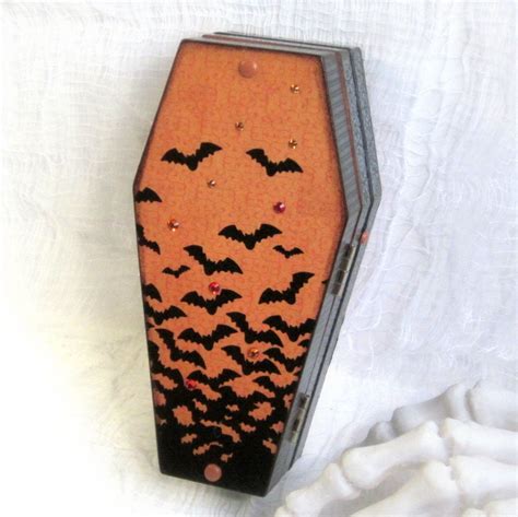 Coffin Box Decoupaged Halloween Coffin Box Goth Gothic By Rrizzart