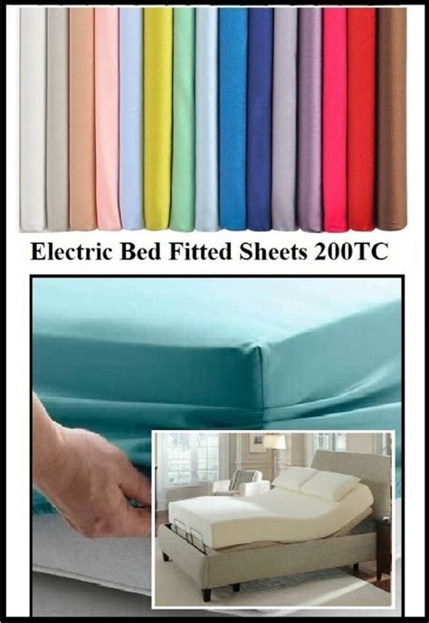Electric Bed Fitted Sheet 260tc Various Sizes And Colours