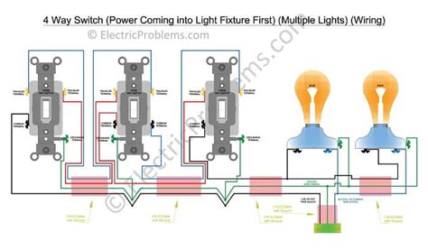 4 Way Switch Wiring Diagram Multiple Lights W Pdf Electric Problems