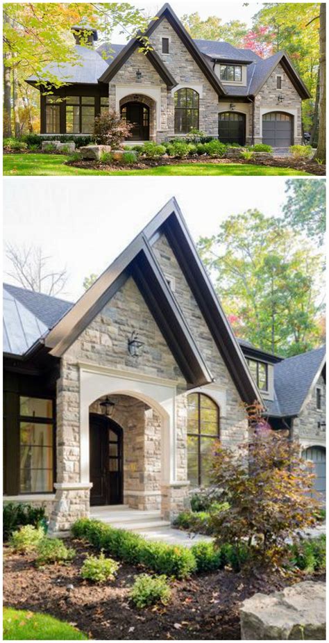 Adorable 85 Beautiful Stone House Design Ideas On A Budget