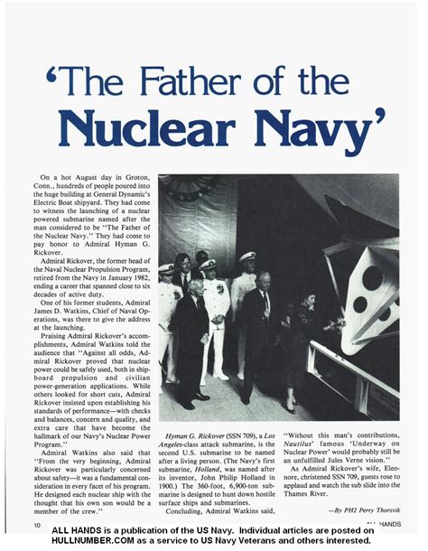 All Hands Dec 1983 Admiral Hyman G Rickover The Father Of The
