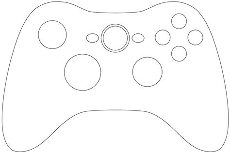 Xbox one controllers take aa batteries, but you also can get rechargeable battery packs for them. Xbox Controller Cake Template Sketch Coloring Page