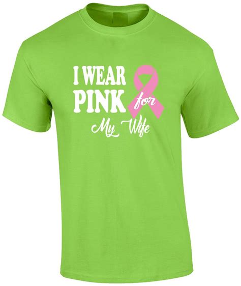 i wear pink for my wife breast cancer awareness pink ribbon t shirt ebay