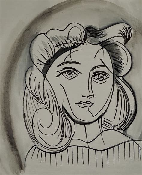 Pablo Picasso Ink Drawing Original Drawing Artwork Art Etsy Drawing Artwork Picasso Drawing