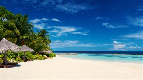 Baros Maldives 4k Wallpaper Island Seascape Tropical Beach Blue Sky