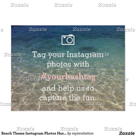 Beach Theme Instagram Photos Hashtag Wedding Sign