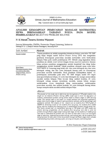 Menurut utami (2010) manfaat dari penerapan pakem ini bagi siswa, guru dan sekolah di antaranya sebagai berikut : Analisis Kemampuan Pemecahan Masalah Matematika Siswa ...