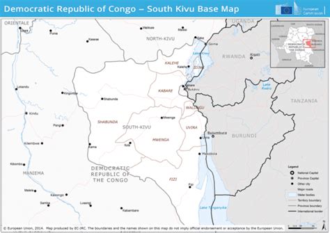 Democratic Republic Of Congo South Kivu Base Map As Of 11 Dec 2014