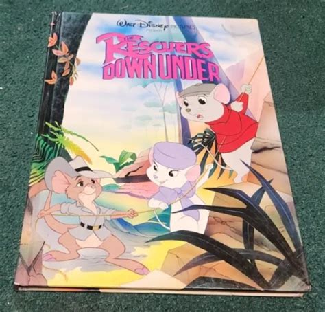 1990 Walt Disney The Rescuers Down Under Oversized Hardcover Twin Book