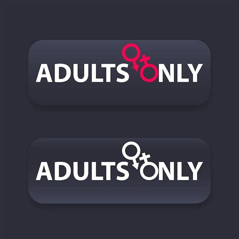 Premium Vector Adults Only Sign Age Restriction Adults Only Button Vector Illustration