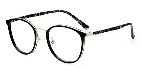 Kbt98380 Round Black Eyeglasses Frames Leoptique