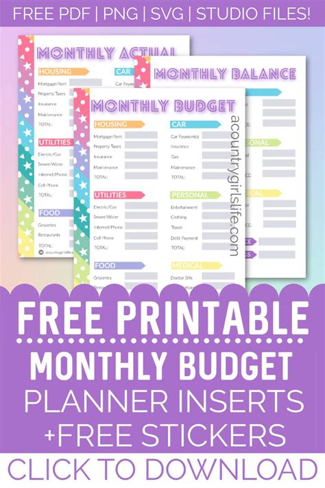 Free Happy Planner Budget Printables
