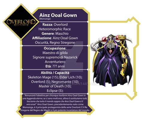 Ainz Ooal Gown Character Card Overlord By Megaroby On Deviantart