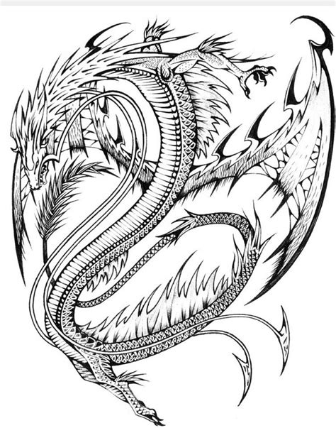 You are permitted to use our coloring pages under the following conditions My tattoo | Dragon coloring page, Animal coloring pages ...