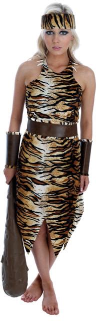 ladies cave girl stone age outfit fancy dress costume flintstones headband belt ebay