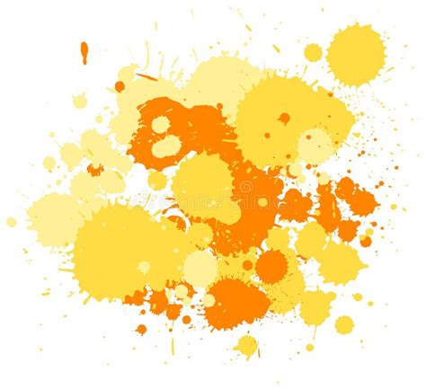 Watercolor Splash In Yellow On White Background Stock Vector