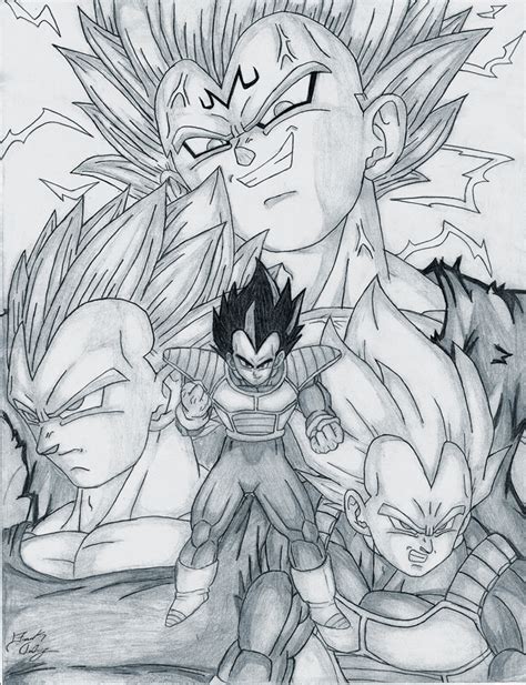 The drawings were made to. Another Vegeta drawing. Like always I used good old paper ...