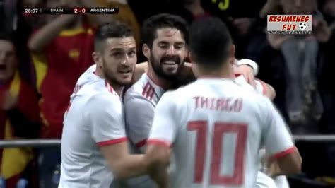 España vs Argentina 6 1 Resumen Highlights Goles Amistoso 2018 - YouTube