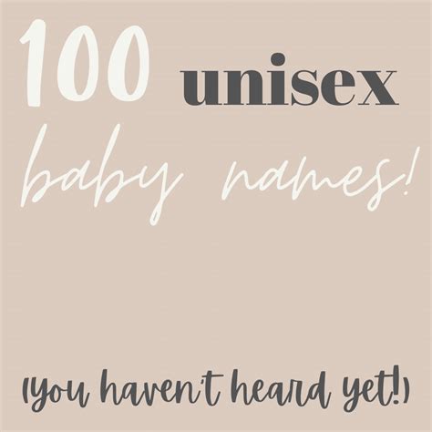 100 Unisex Baby Names Cherrington Chatter