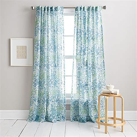 Shop for aqua room darkening curtains at bed bath & beyond. DKNY Modern Botanical Window Curtain Panel in Aqua - Bed ...