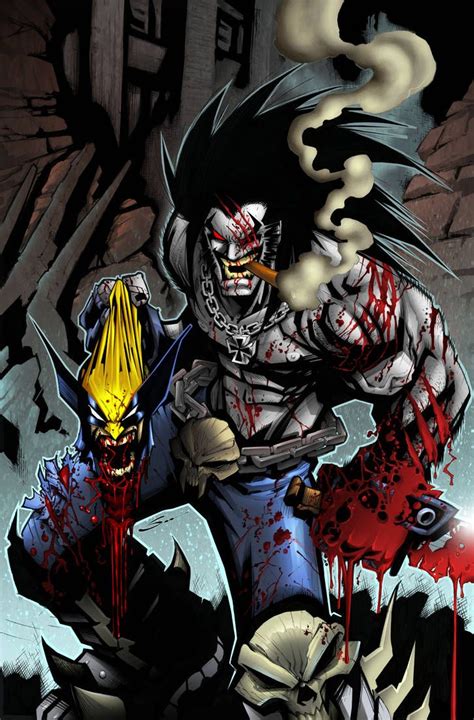 Lobo Vs Wolverine Color By Sandoval Art On Deviantart Comic Villains