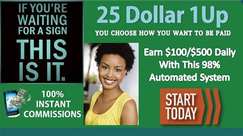 25 Dollar 1Up - Create a Mind-Blowing, Jaw-Dropping Monthly Income