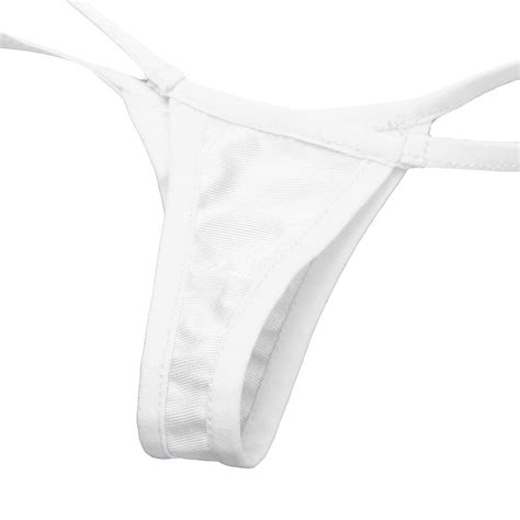 Dpois Womens Stretchy Low Rise Micro Mini G String T Back Thongs Bikini