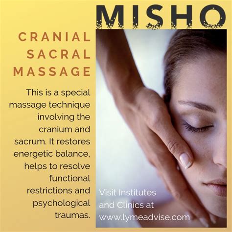Cranial Sacral Massage Is One Technique Used At The Misho Natural Healing Centre Where They