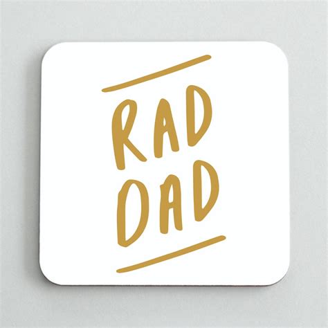 Rad Dad Coaster Fathers Day Coaster Fathers Day Etsy