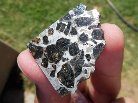 Translucent Olivine Crystals 1138 Gram Brahin Meteorite Pallasite