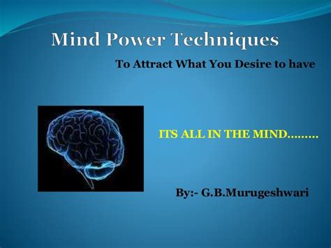 Mind Power Techniques