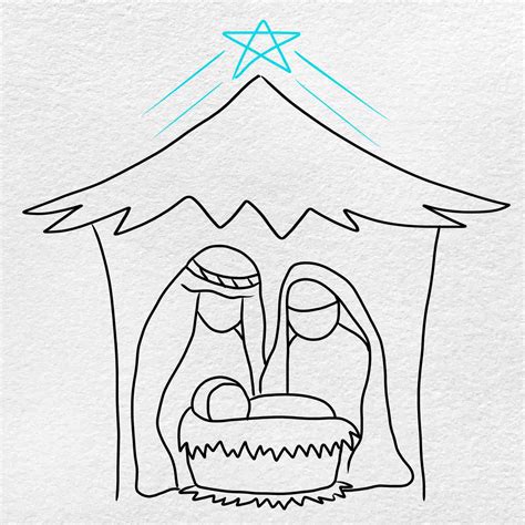 Details 149 Christmas Crib Drawing Easy Super Hot Vn