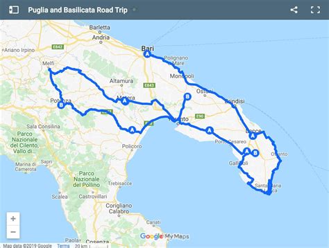 Road Map Of Puglia