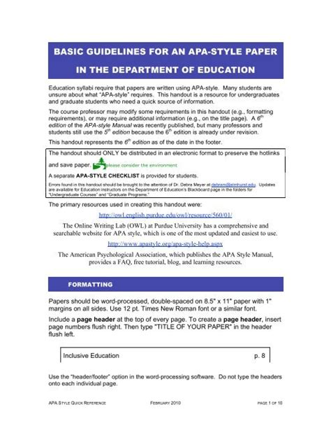 College Apa Format Paper Reference Page How Do I Format A Paper In