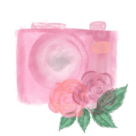 Watercolor Flower Camera Hd Transparent Pink Flower Camera Watercolors