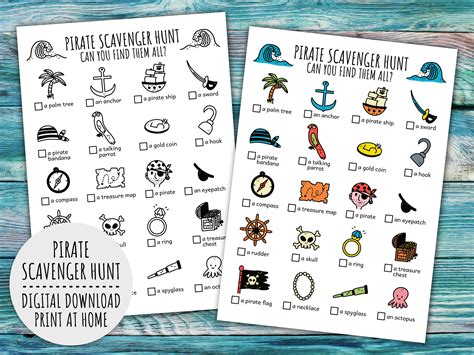 Pirate Scavenger Hunt For Kids Magical Sea Pirate Treasure Hunt And