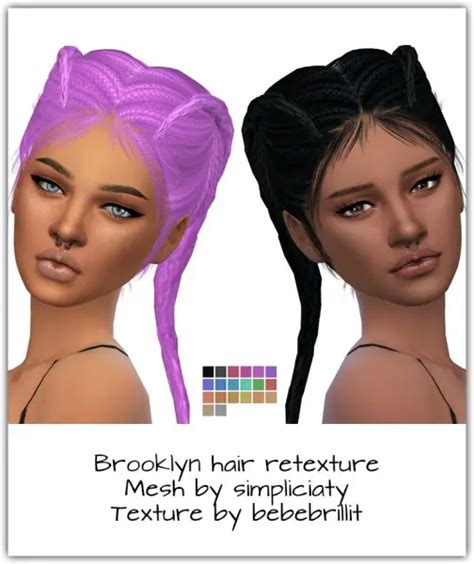Simsworkshop Brooklyn Hair Retextured By Maimouth Sims 4 Hairs