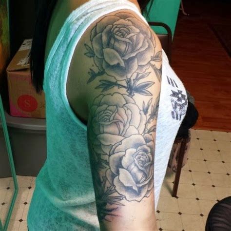 The staff is here to provide a custom and freehand tattooing design for you & you alone. black and white tattoo sleeve for women - Google Search | Sleeve tattoos for women, Rose tattoos ...
