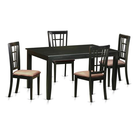 East West Furniture Dudley 5 Piece Rectangular Dining Table Set With
