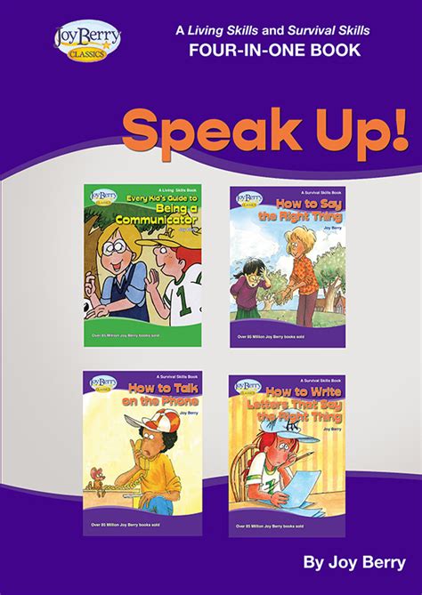 Speak Up Four In One Book Softcover The Official Joy Berry Website