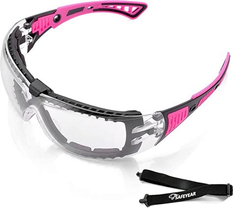 Safeyear Anti Fog Ladies Safety Glasses Sg010 En166 Wraparound Safety Goggles Uv Protective